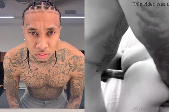 Rapper Tyga transando com mulher desconhecida